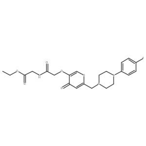 ethyl 2-(2-((6-((4-(4-fluorophenyl)piperazin-1-yl)methyl)-4-oxo-4H-pyran-3-yl)oxy)acetamido)acetate结构式