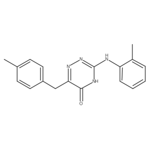 6-(4-methylbenzyl)-3-(o-tolylamino)-1,2,4-triazin-5(4H)-one Structure