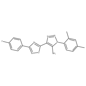 1-(2,4-dimethylphenyl)-4-(3-(4-fluorophenyl)-1,2,4-oxadiazol-5-yl)-1H-1,2,3-triazol-5-amine Structure