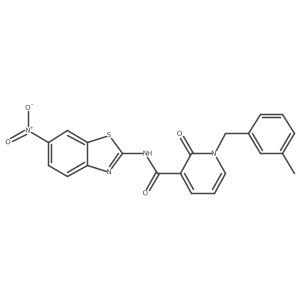 1-(3-methylbenzyl)-N-(6-nitrobenzo[d]thiazol-2-yl)-2-oxo-1,2-dihydropyridine-3-carboxamide Structure