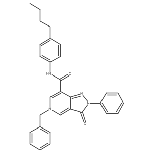 5-benzyl-N-(4-butylphenyl)-3-oxo-2-phenyl-3,5-dihydro-2H-pyrazolo[4,3-c]pyridine-7-carboxamide Structure