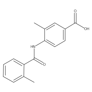3-Methyl-4-[(2-methylbenzoyl)amino]benzoic acid结构式