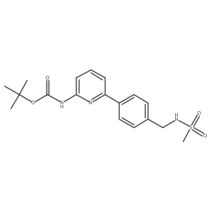 {6-[4-(Methanesulfonylamino-methyl)-phenyl]-pyridin-2-yl}carbamic acid tert-butyl ester Structure