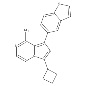 1-(Benzo[b]thiophen-5-yl)-3-cyclobutylimidazo[1,5-a]pyrazin-8-amine Structure