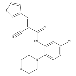 (Z)-N-(5-Chloro-2-morpholin-4-ylphenyl)-2-cyano-3-thiophen-3-ylprop-2-enamide Structure