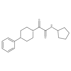 N-cyclopentyl-2-oxo-2-(4-phenylpiperazin-1-yl)acetamide结构式