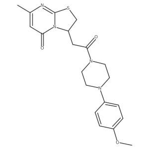3-(2-(4-(4-methoxyphenyl)piperazin-1-yl)-2-oxoethyl)-7-methyl-2H-thiazolo[3,2-a]pyrimidin-5(3H)-one Structure