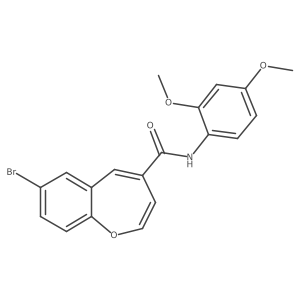 7-bromo-N-(2,4-dimethoxyphenyl)-1-benzoxepine-4-carboxamide结构式