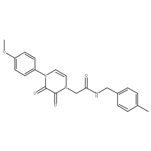 2-[4-(4-methoxyphenyl)-2,3-dioxo-1,2,3,4-tetrahydropyrazin-1-yl]-N-[(4-methylphenyl)methyl]acetamide Structure