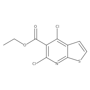 4,6-Dichloro-thieno[2,3-b]pyridine-5-carboxylic acid ethyl ester结构式