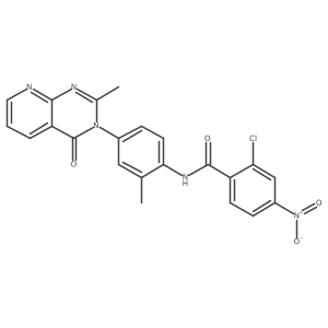 2-chloro-N-(2-methyl-4-(2-methyl-4-oxopyrido[2,3-d]pyrimidin-3(4H)-yl)phenyl)-4-nitrobenzamide Structure