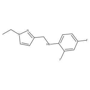 N-(2,4-Difluorophenyl)-1-ethyl-1H-pyrazole-3-methanamine结构式
