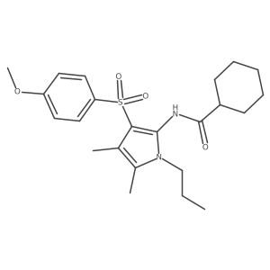N-{3-[(4-methoxyphenyl)sulfonyl]-4,5-dimethyl-1-propyl-1H-pyrrol-2-yl}cyclohexanecarboxamide Structure