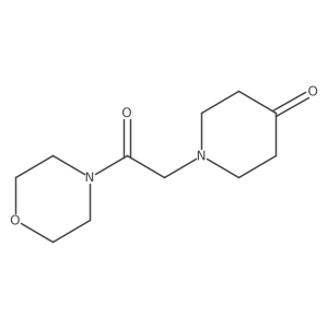 1-(2-Morpholin-4-yl-2-oxoethyl)piperidin-4-one结构式