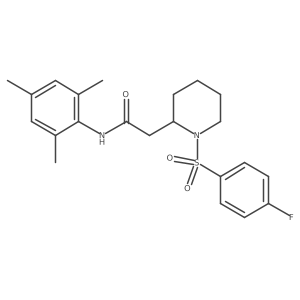 2-(1-((4-fluorophenyl)sulfonyl)piperidin-2-yl)-N-mesitylacetamide Structure