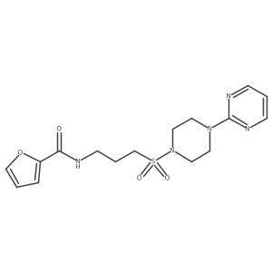 N-(3-((4-(pyrimidin-2-yl)piperazin-1-yl)sulfonyl)propyl)furan-2-carboxamide结构式