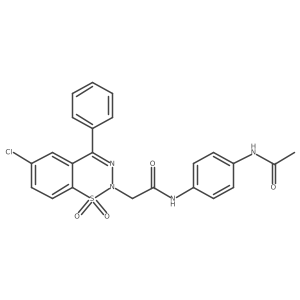 N-(4-acetamidophenyl)-2-(6-chloro-1,1-dioxido-4-phenyl-2H-benzo[e][1,2,3]thiadiazin-2-yl)acetamide Structure