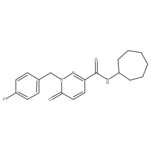N-cycloheptyl-1-[(4-fluorophenyl)methyl]-6-oxo-1,6-dihydropyridazine-3-carboxamide结构式
