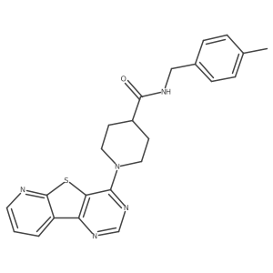 N-[(4-methylphenyl)methyl]-1-{8-thia-3,5,10-triazatricyclo[7.4.0.0^{2,7}]trideca-1(13),2(7),3,5,9,11-hexaen-6-yl}piperidine-4-carboxamide Structure