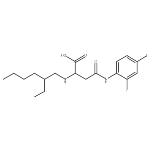 4-((2,4-Difluorophenyl)amino)-2-((2-ethylhexyl)amino)-4-oxobutanoic acid结构式
