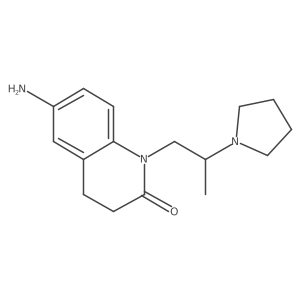 6-amino-1-(2-(pyrrolidin-1-yl)propyl)-3,4-dihydroquinolin-2(1H)-one结构式