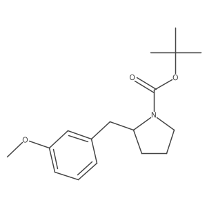 Tert-butyl 2-(3-methoxybenzyl)pyrrolidine-1-carboxylate结构式