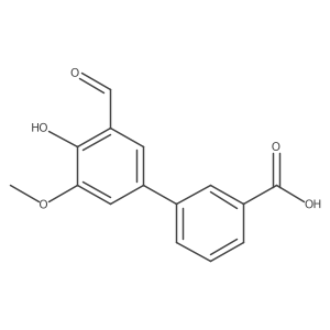 3'-Formyl-4'-hydroxy-5'-methoxybiphenyl-3-carboxylic acid Structure