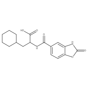 (I+/-S)-I+/--[[(2,3-Dihydro-2-oxo-5-benzoxazolyl)carbonyl]amino]cyclohexanepropanoic acid结构式