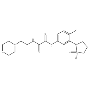 N1-(4-chloro-3-(1,1-dioxidoisothiazolidin-2-yl)phenyl)-N2-(2-morpholinoethyl)oxalamide Structure