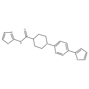 1-(6-(furan-2-yl)pyridazin-3-yl)-N-(thiazol-2-yl)piperidine-4-carboxamide Structure