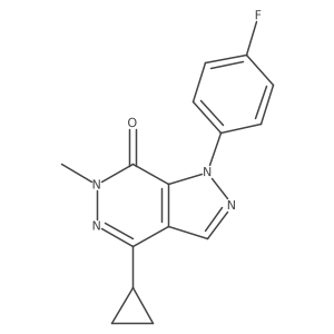 4-cyclopropyl-1-(4-fluorophenyl)-6-methyl-1H-pyrazolo[3,4-d]pyridazin-7(6H)-one Structure
