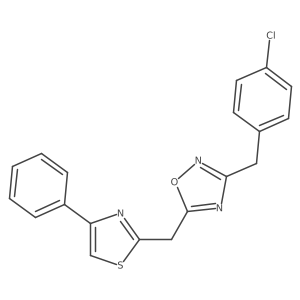 3-[(4-Chlorophenyl)methyl]-5-[(4-phenyl-1,3-thiazol-2-yl)methyl]-1,2,4-oxadiazole结构式