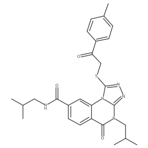 N,4-diisobutyl-1-{[2-(4-methylphenyl)-2-oxoethyl]thio}-5-oxo-4,5-dihydro[1,2,4]triazolo[4,3-a]quinazoline-8-carboxamide Structure