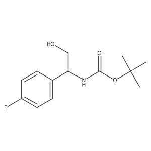 tert-Butyl (S)-(1-(4-fluorophenyl)-2-hydroxyethyl)carbamate Structure