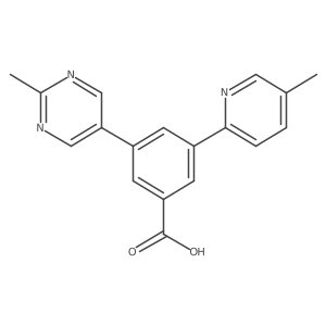 3-(5-Methylpyridin-2-yl)-5-(2-methylpyrimidin-5-yl)benzoic acid结构式