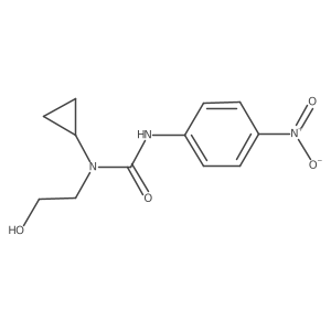 N-Cyclopropyl-N-(2-hydroxyethyl)-Na(2)-(4-nitrophenyl)urea结构式