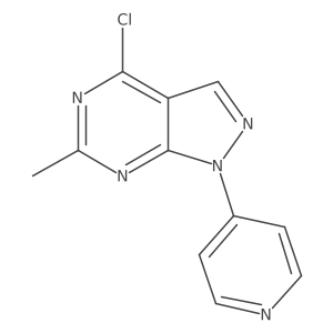 4-(4-Chloro-6-methyl-1H-pyrazolo[3,4-D]pyrimidin-1-YL)pyridine结构式