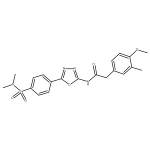 N-(5-(4-(N,N-dimethylsulfamoyl)phenyl)-1,3,4-oxadiazol-2-yl)-2-(4-methoxy-3-methylphenyl)acetamide Structure