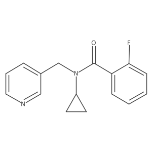 N-Cyclopropyl-2-fluoro-N-(3-pyridinylmethyl)benzamide结构式