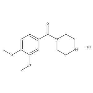 1-(3,4-Dimethoxybenzoyl)piperazine hydrochloride结构式
