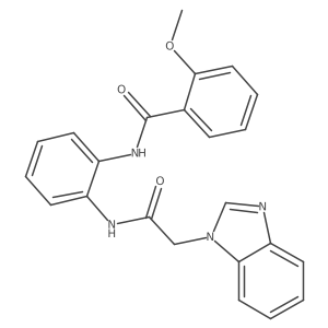N-(2-(2-(1H-benzo[d]imidazol-1-yl)acetamido)phenyl)-2-methoxybenzamide结构式