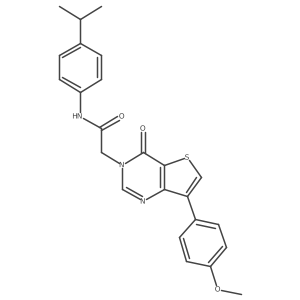 N-(4-isopropylphenyl)-2-[7-(4-methoxyphenyl)-4-oxothieno[3,2-d]pyrimidin-3(4H)-yl]acetamide结构式