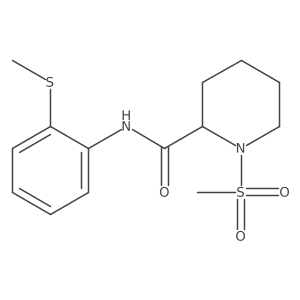 1-(methylsulfonyl)-N-(2-(methylthio)phenyl)piperidine-2-carboxamide结构式