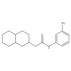 N-(3-Aminophenyl)octahydro-2(1H)-isoquinolineacetamide结构式