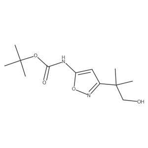 [3-(2-Hydroxy-1,1-dimethyl-ethyl)-isoxazol-5-yl]carbamic acid tert-butyl ester Structure