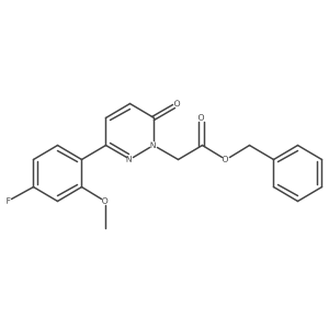 benzyl [3-(4-fluoro-2-methoxyphenyl)-6-oxopyridazin-1(6H)-yl]acetate结构式