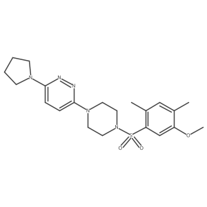 3-(4-((5-Methoxy-2,4-dimethylphenyl)sulfonyl)piperazin-1-yl)-6-(pyrrolidin-1-yl)pyridazine Structure