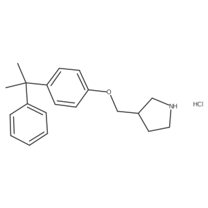 3-{[4-(1-Methyl-1-phenylethyl)phenoxy]-methyl}pyrrolidine hydrochloride Structure