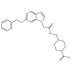 trans-4-[({[6-(benzyloxy)-1H-indol-1-yl]acetyl}amino)methyl]cyclohexanecarboxylic acid Structure