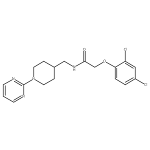 2-(2,4-dichlorophenoxy)-N-((1-(pyrimidin-2-yl)piperidin-4-yl)methyl)acetamide结构式